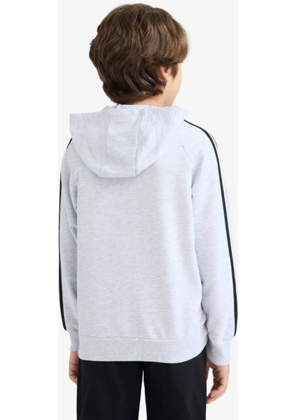 Erkek Çocuk Kapüşonlu Baskılı Sweatshirt F1967A825AU