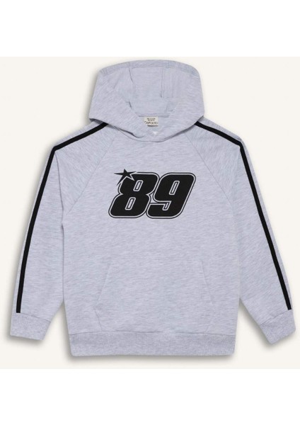 Erkek Çocuk Kapüşonlu Baskılı Sweatshirt F1967A825AU