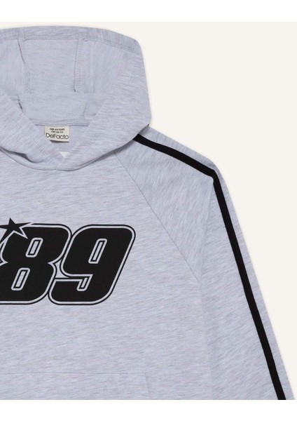 Erkek Çocuk Kapüşonlu Baskılı Sweatshirt F1967A825AU