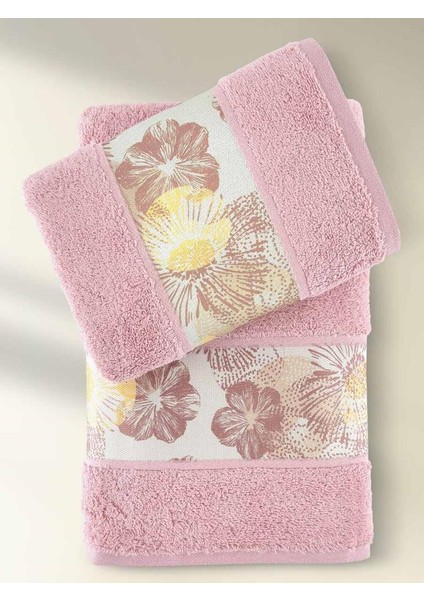 Pamuk Havlu Takımı Jasmin Yumuşak Dokulu ve Renkli 50X90