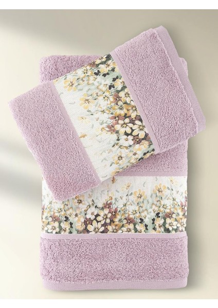 Pamuk Havlu Takımı Jasmin Yumuşak Dokulu ve Renkli 50X90