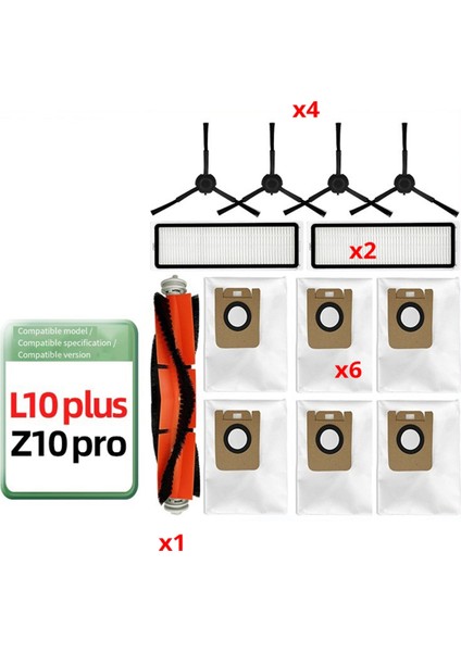Dreame Bot Z10 Pro L10 Plus D10 Plus Silindir Yan Fırça Filtre Paspas Toz Torbası Robot Süpürgeler Aksesuar Parçası Için Uygundur (Yurt Dışından)