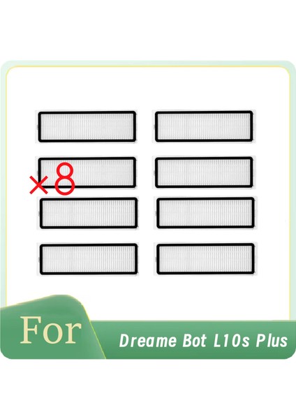 Dreame Bot L10S Plus Süpürge Aksesuarları Için 8 Adet Filtre Temel Vakum Aksesuarları Temel Vakum Aksesuarları (Yurt Dışından)