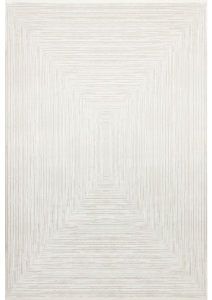 Pramod Modern Beyaz Viskon Dikdörtgen Modern Desenli Akrilik Hav Vermeyen Leke Tutmayan Kolay Temizlenen Yumuşak Makine Salon Yolluk Mutfak Halı