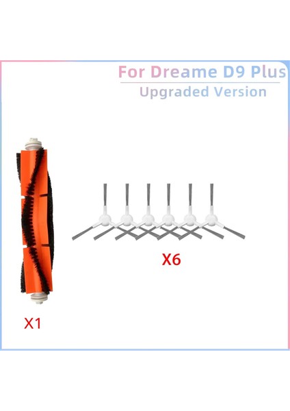 Dreame D9 Plus Robot Süpürge Yedek Parçaları Aksesuarları Ana Yan Fırçalı Süpürge Parçaları (Yurt Dışından)