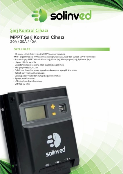 40A Mppt Şarj Kontrol Cihazı fiyatları