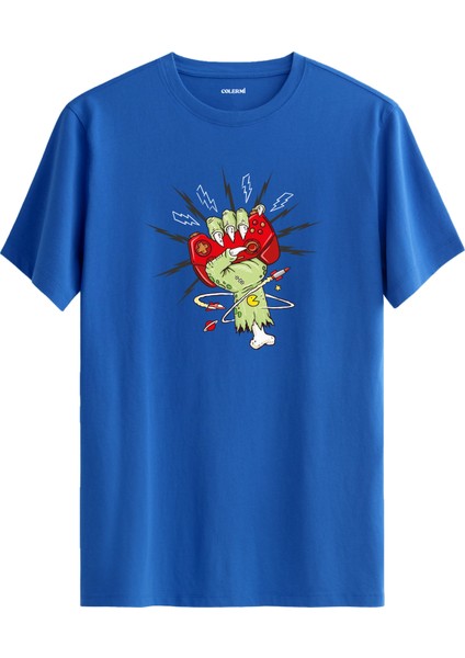 Zombi Oyun Temalı Regular Tişört %100 Pamuk Premium Kumaş Tshirt