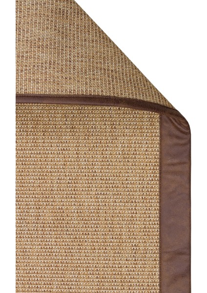 Kahverengi Çerçeveli Etnik Modern Desenli Poliproplen Hav Vermeyen Leke Tutmayan Kolay Temizlenen Yumuşak Makine Salon Yolluk Mutfak Halı fiyatları