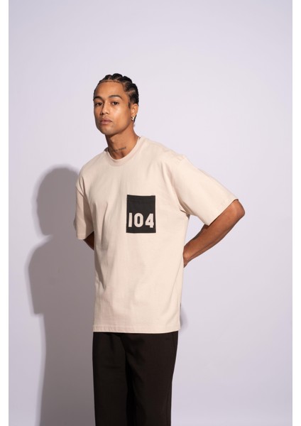 Erkek Oversize T-Shirt 104 Bej fiyatları