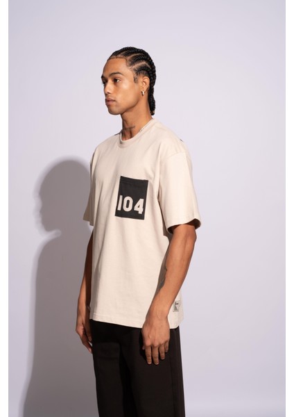 Erkek Oversize T-Shirt 104 Bej fırsatları