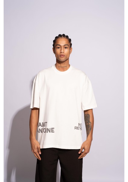 Erkek Oversize T-Shirt Saint Antoinne Beyaz modelleri