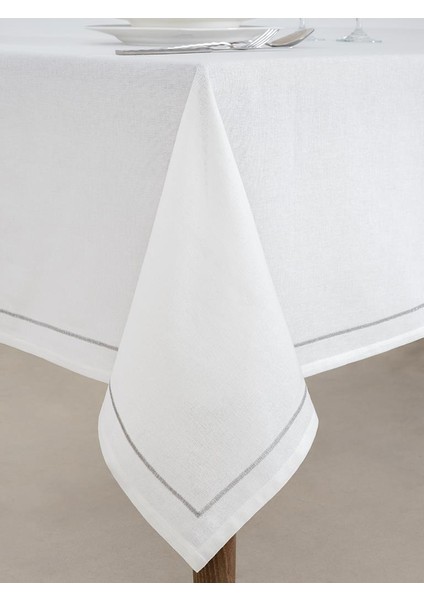 Nakışlı Beyaz Masa Örtüsü Lola fiyatları