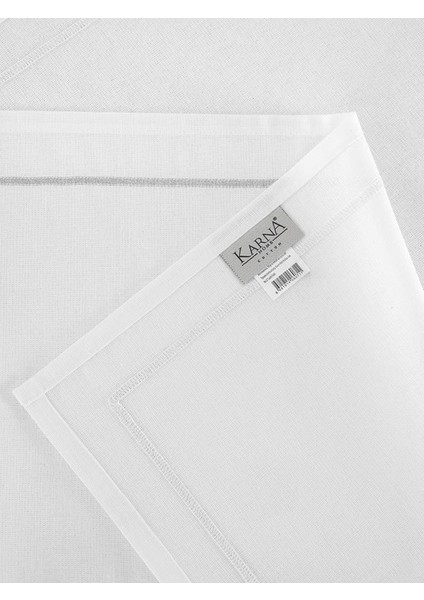 Nakışlı Beyaz Masa Örtüsü Lola fırsatları