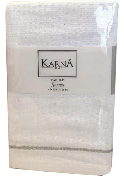 Nakışlı Beyaz Masa Örtüsü Lola