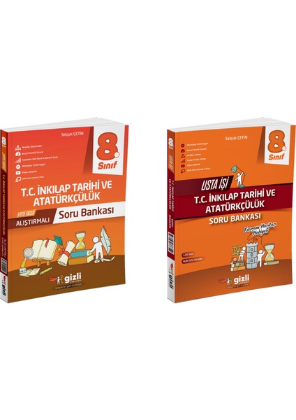 Gizli 2025 8. Sınıf Lgs Inkılap Tarihi Alıştırmalı + Usta Işi Soru Bankası Seti 2 Kitap Güncel Müfredat