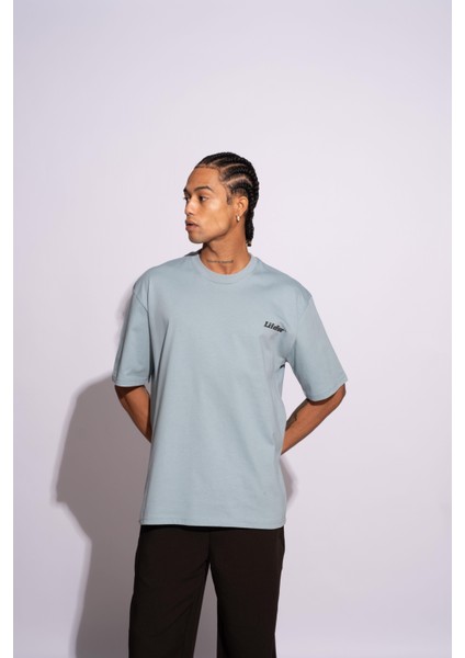 Erkek Oversize T-Shirt Life Fast Mavi fiyatları