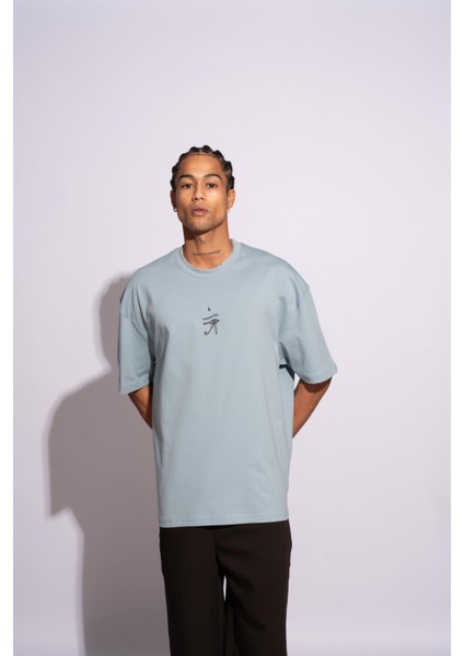 Erkek Oversize T-Shirt Ra Mavi fiyatları