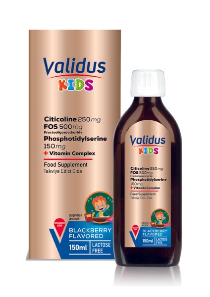 Kids Citicoline 250 mg + FOS 500 mg + Phosphotidylserine 150 mg + Vitamin Complex 150 ml Syrup