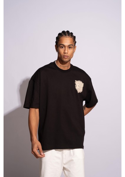 Erkek Oversize T-Shirt Hotel De Narcos Siyah fırsatları