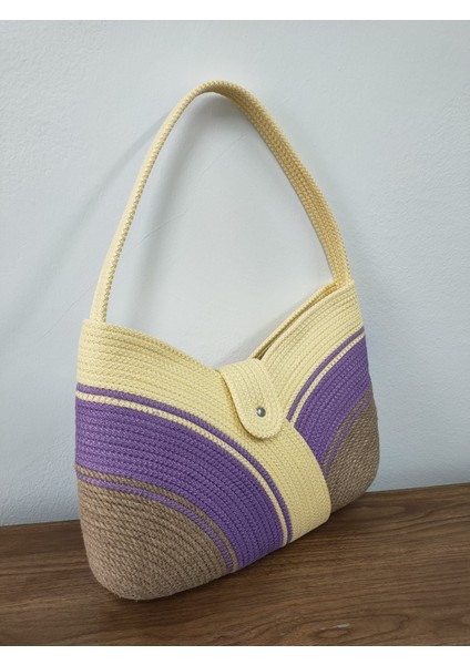 Beach, Handmade Sarı Hasır El Çantası, El Yapımı Plaj Çantası, Kadın Renkli Kol Çantası, Günlük Çanta fırsatları
