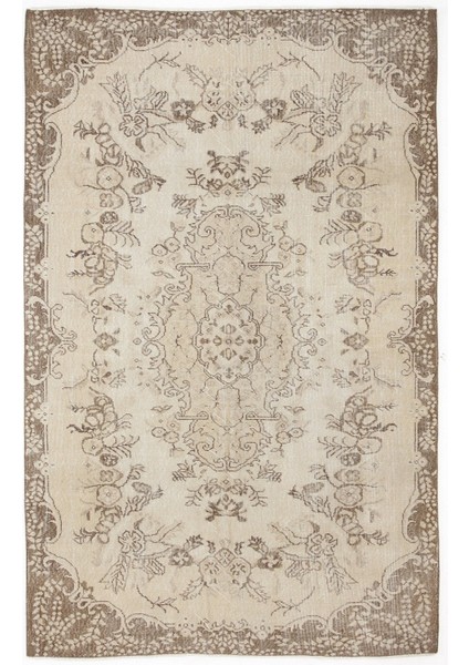 Atina Kahverengi Eskitme Yün Modern Desenli Yün Hav Toz Vermez Leke Tutmayan Salon Yolluk Mutfak El Dokuma Halı