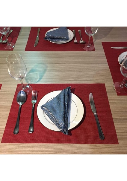 Masa Örtüsü 4'lü Set Amerikan Servis Sunum Altlığı Yıkanabilir Yanmaz 45 x 30 cm Tabak Sunum Altlığı fiyatları