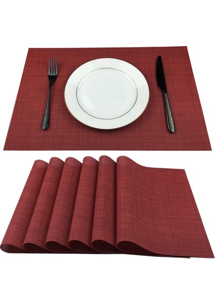 Masa Örtüsü 4'lü Set Amerikan Servis Sunum Altlığı Yıkanabilir Yanmaz 45 x 30 cm Tabak Sunum Altlığı fırsatları