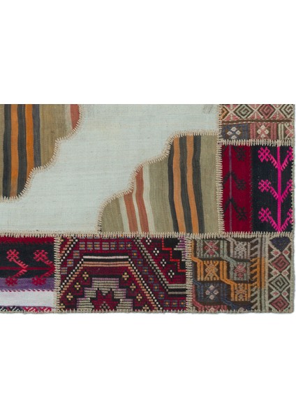 Atina Yeşil Eskitme Yün Modern Desenli Yün Hav Toz Vermez Leke Tutmayan Salon Yolluk Mutfak El Dokuma Halı fırsatları