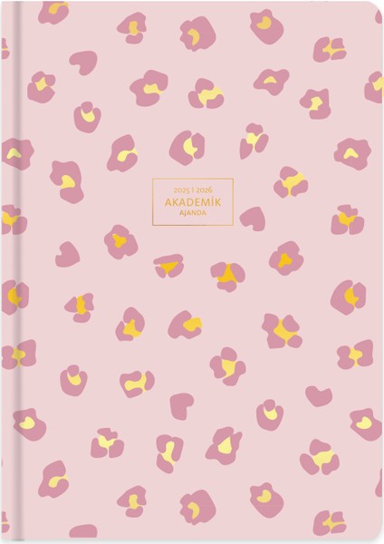 Keskin 17*24 Ciltli Akademik Ajanda - Pembe Leopar