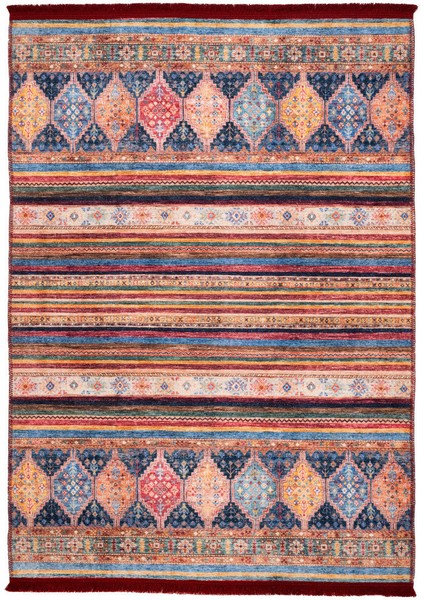 Tilburg Etnik Bordo Polyester Dikdörtgen Modern Desenli Pamuk Makinada Yıkanabilir Hav Toz Vermez Leke Tutmayan Kaymaz Taban Dijital Makine Baskı Salon Yolluk Mutfak Halı
