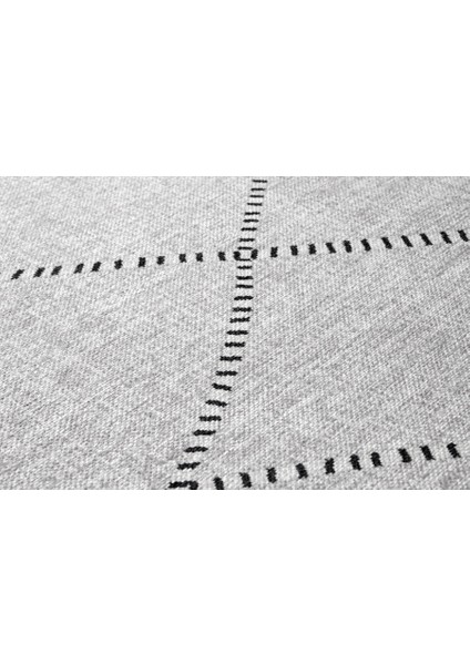 Heerlen Geometrik Gri Polyester Dikdörtgen Modern Desenli Pamuk Makinada Yıkanabilir Hav Toz Vermez Leke Tutmayan Kaymaz Taban Dijital Makine Baskı Salon Yolluk Mutfak Halı modelleri