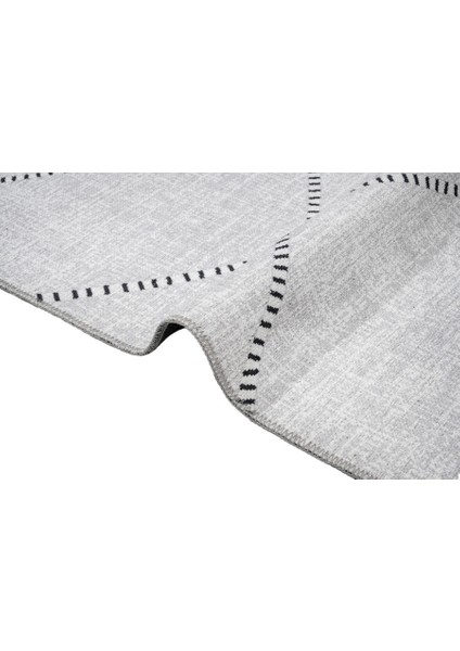 Heerlen Geometrik Gri Polyester Dikdörtgen Modern Desenli Pamuk Makinada Yıkanabilir Hav Toz Vermez Leke Tutmayan Kaymaz Taban Dijital Makine Baskı Salon Yolluk Mutfak Halı fırsatları