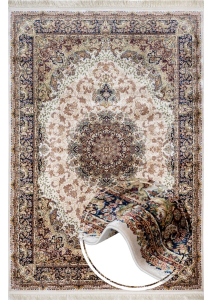 Klasik Krem Viskon Dikdörtgen Modern Desenli Akrilik Hav Vermeyen Leke Tutmayan Kolay Temizlenen Yumuşak Makine Salon Yolluk Mutfak Halı