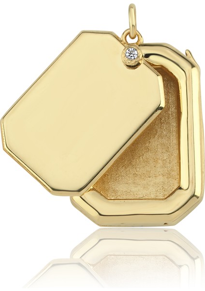 Tektaş Kapaklı Künye Kolye Ucu