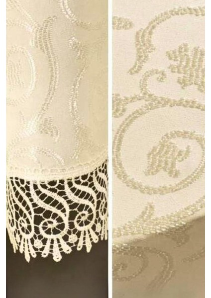 Güpürlü Kdk Yuvarlak Masa Örtüsü modelleri