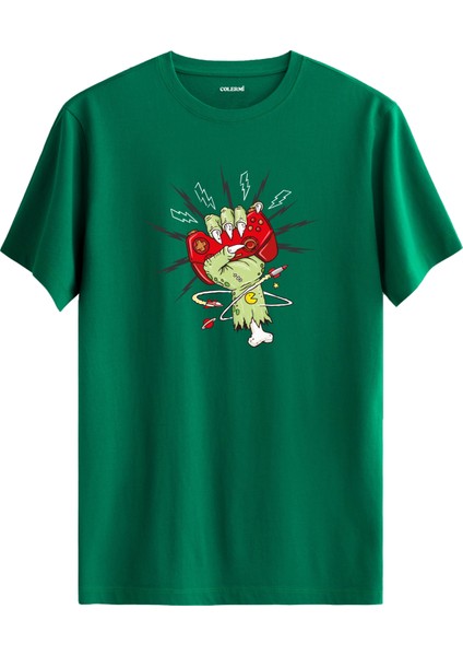 Zombi Oyun Temalı Regular Tişört %100 Pamuk Premium Kumaş Tshirt
