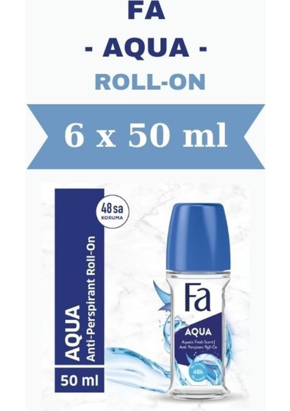 Roll-On Aqua - 6X50 ml