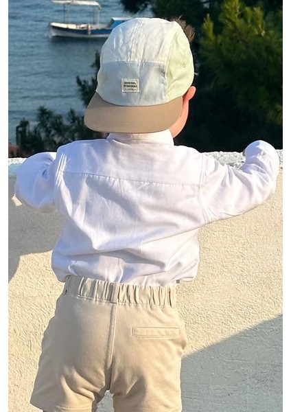 Erkek Çocuk Gömlek Armalı Düğmeli 3-7 Yaş, Beyaz fırsatları