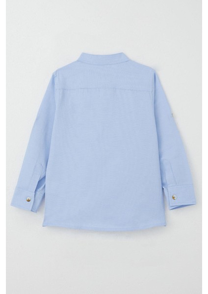 Girls & Boys Erkek Çocuk Gömlek Armalı Düğmeli 3-7 Yaş, Açık Mavi modelleri