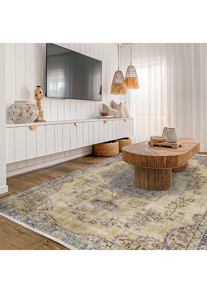 Lacivert Klasik Etnik Modern Desenli Pamuk Makinada Yıkanabilir Hav Toz Vermez Leke Tutmayan Kaymaz Taban Dijital Makine Baskı Salon Yolluk Mutfak Halı modelleri