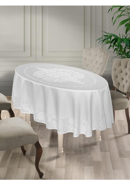 Masa Örtüsü Jakarlı Sıvı Geçirmez Dore Oval fiyatları