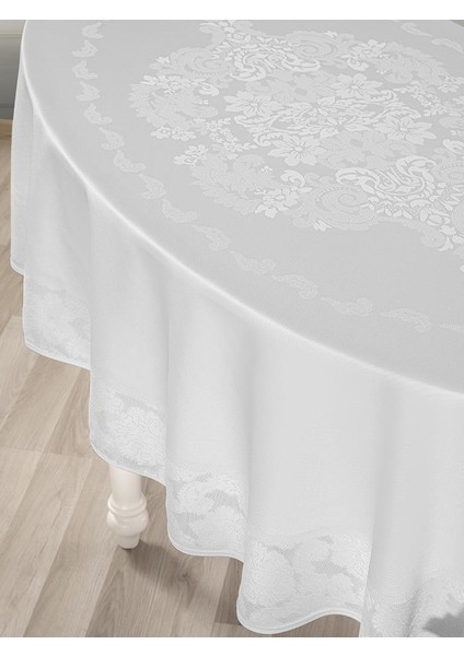 Masa Örtüsü Jakarlı Sıvı Geçirmez Dore Oval fırsatları