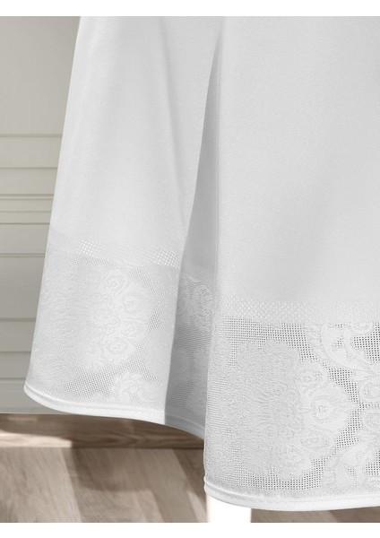 Masa Örtüsü Jakarlı Sıvı Geçirmez Dore Oval