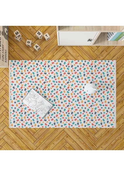 Figürlü Beyaz Pamuk Dikdörtgen Modern Desenli Pamuk Makinada Yıkanabilir Hav Toz Vermez Leke Tutmayan Kaymaz Taban Dijital Makine Baskı Salon Yolluk Mutfak Halı fırsatları