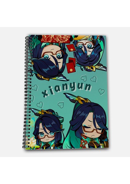 Genshin Impact Xianyun Çizgili A4 Okul Defteri 72 Yaprak fiyatları