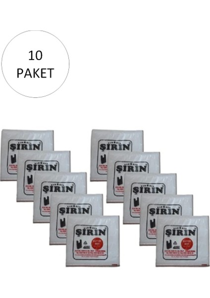 Beyaz Kalın Atlet Poşet Büyük Boy 30X57 cm 1 kg 10 Paket (Takriben 450 Adet)