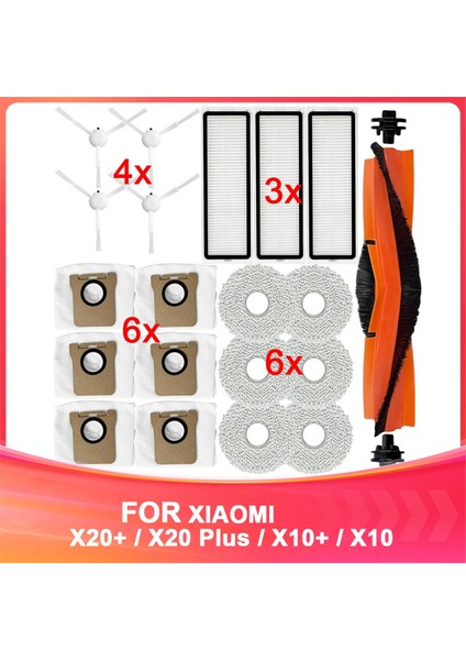 Xiaomi X20+/ X20 Plus/ X10+/X10 Plus Robot Süpürge Için Aksesuar Seti, Yedek Parçalar Yedek Onarım Ek Parçaları Değiştirme (Yurt Dışından)
