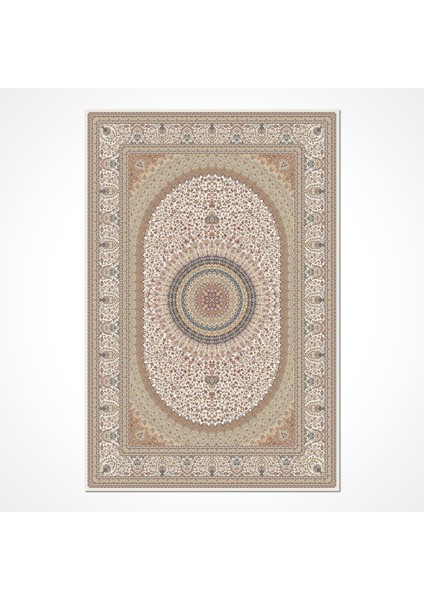 Vanilla Klasik Krem Viskon Dikdörtgen Modern Desenli Akrilik Hav Vermeyen Leke Tutmayan Kolay Temizlenen Yumuşak Makine Salon Yolluk Mutfak Halı