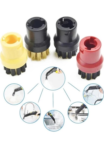 Karcher Sc1 Sc2 Sc3 Sc4 Sc5 Buharlı Temizleyici Parça Değişimi Buharlı Paspas Yuvarlak Fırça Başlığı Ev Temizlik Parçaları (Yurt Dışından) fırsatları