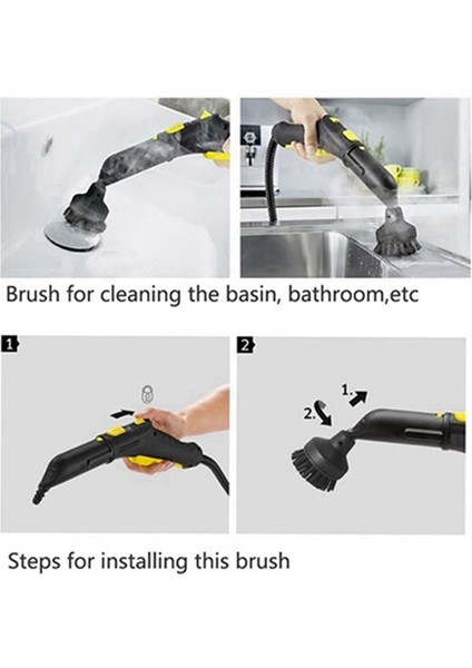 Karcher Sc1 Sc2 Sc3 Sc4 Sc5 Buharlı Temizleyici Parça Değişimi Buharlı Paspas Yuvarlak Fırça Başlığı Ev Temizlik Parçaları (Yurt Dışından) indirimleri